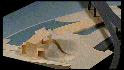 Maquette du musée Guggenheim de Bilbao, aperçue dans l'épisode de la série "Architectures" d'Arte