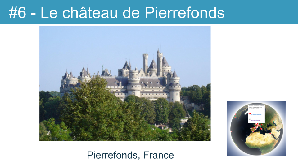 6 : Le château de Pierrefonds en France, avec ses tours majestueuses